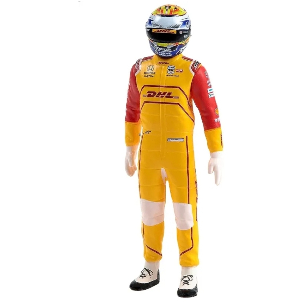 NTT IndyCar Series #28 Romain Grosjean Driver Figure DHL -1/18 Scale
